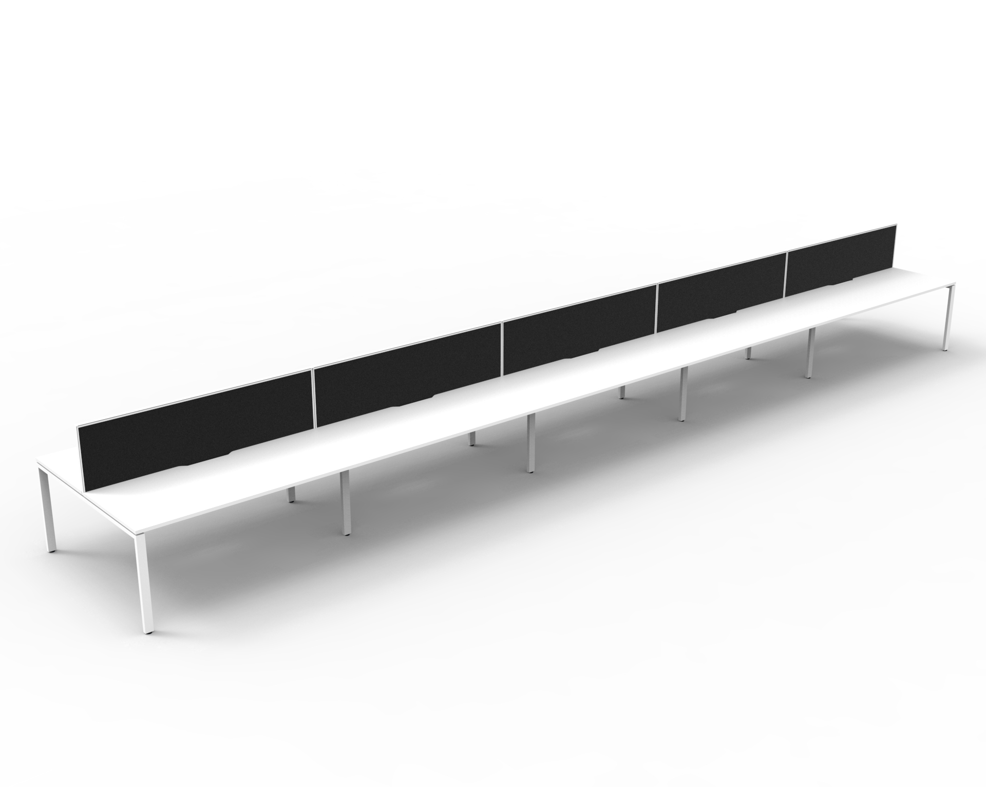Profile 10 Person Double Sided Workstation - With Screen